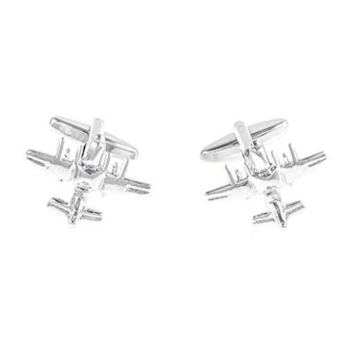 Plane Airplane Pilot Jets 6 Pairs Cufflinks in a Presentation Gift Box, Collar Tabs & Polishing Cloth4