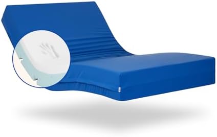 Geriafy - Memoryschaum-Matratze Professional V6, 20 cm hoch | Wasserdichter Bezug | Geeignet für elektrisch verstellbare Lattenroste (90x200 cm), Blau