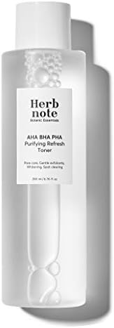HERBNOTE AHA BHA PHA Purifying Refresh Toner 200ml (6.76 fl.oz.) - pH5.6 Anti-Acne Exfoliation Facial Astringent, Natural Herb Ingredients, No Alcohol, for Sensitive Acne Prone & Oily Skin