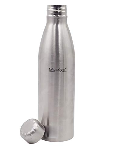 Image of Stainless Steel Water Bottle, 1000 ml, Set of 2, Silver