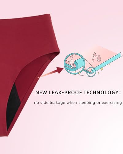 Mordlanka Period Underwear for Women Heavy Flow High Waisted Menstrual Panties with 55ml High Absorbency2