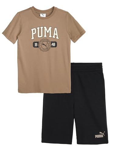 Image of PUMA Kids Graphic T-Shirt & Fleece Short Set (Toddler)