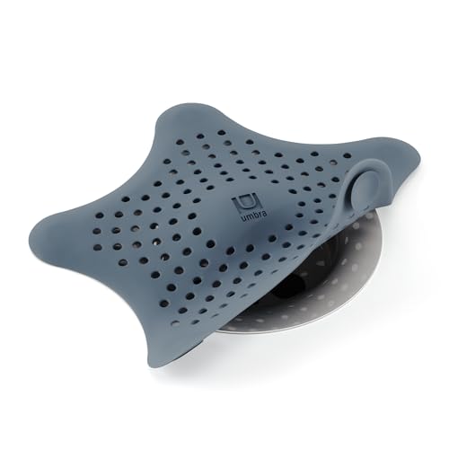 Umbra Starfish Hair Catcher Suction Cup Drain Cover 6-Inch Slate Blue