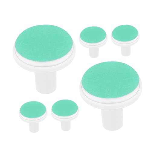 PartyKindom Universal Electric Nail Grinder Pads 6 Pack Baby Nail Trimmer Heads Green Nail Baby Replacement Pads Easy to Use 12 Months