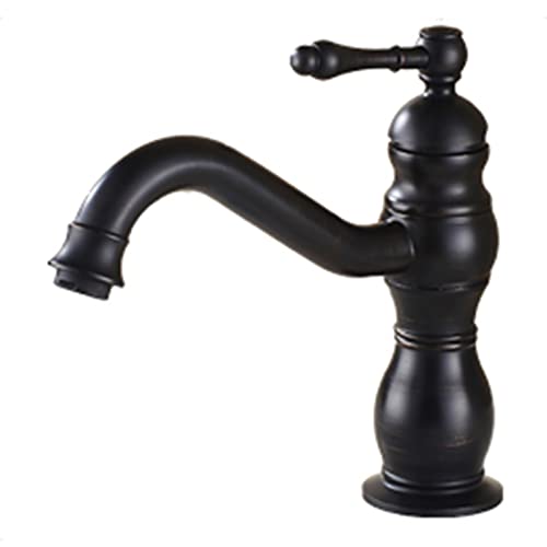 Robinet de lavabo laiton mitigeur eau chaude froide or noir ZH1YFD