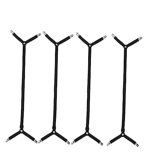 HOLIDYOYO 4 Clip Bed Sheet Fasteners Metal Bed Sheet Gripper Home Upholstery Tool