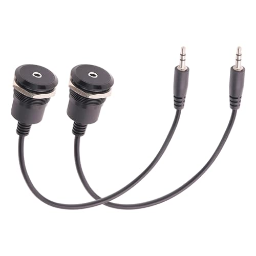 PENGLIN 2 St&uuml;ck 3.5mm TRS Stereo Klinkenkabel Verl&auml;ngerung,Buchse auf Stecker Einbaubuchse Durchgang Adapter f&uuml;r Kopfh&ouml;rer, Smartphones und Audioger&auml;te