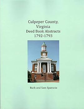 Paperback Culpeper County, Virginia Deed Book Abstracts 1792-1793 Book