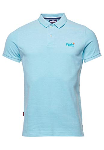 Superdry Herren Classic Pikee-Polohemd aus Bio-Baumwolle Mintgrün XL
