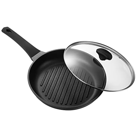 WINSDOM Antihaftbeschichtete Grillpfanne mit Deckel Cover