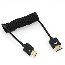 8K HDMI to HDMI 2.1 Ultra High-Speed Braided Coiled Cable for Z Cam Camera to Atomos Ninja V / BM5 Monitors