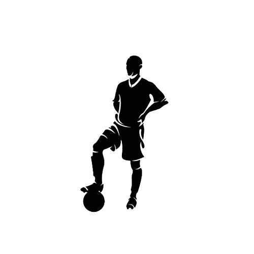 ZCZWQ Stickers Football fun shot car sticker fun waterproof sticker (Color : Black)