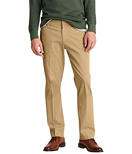 Dockers® Men's City Tech Trouser Straight Fit Smart 360 Tech Pants, New British Khaki, 36W x 34L
