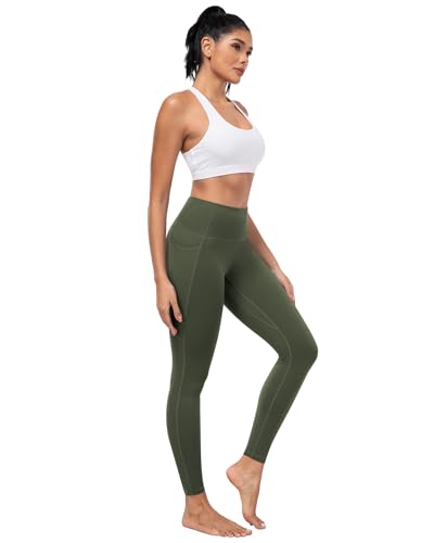 Image of ATHVOTAR Leggings with Pockets for Women, 7 Packs High Waisted Workout Tummy Control Yoga Pants