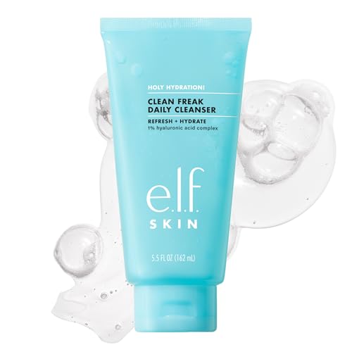e.l.f. SKIN Holy Hydration! Clean Freak Daily Cleanser, Gentle Hydrating Gel Face Cleanser, Made...