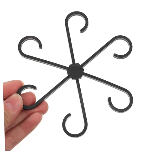 Image of BESPORTBLE 12pcs Reusable Plant Support Clips Black Stem Holders for Climbing Vines and Orchids Easy Installation Plant Fixing Hooks Growth