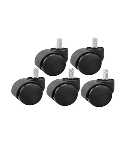 Roulettes pivotantes de 2 pouces silencieuses avec circlips 11mm pour fauteuil de bureau - 3