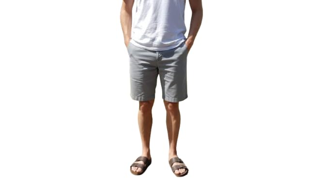 Men's Cotton Shorts -Grey (Size- W : 32 ; L : 18.5 INCH)-image-9