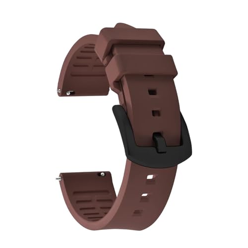 FKM Rubber Watch Strap Diving Sports Quick Release Bracelet Compatible With Tissot/Seiko/OmegaWatch Band(Brown-Black Buckle,20mm