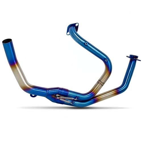 Collecteur d'échappement de moto Honda Transalp 650 bleu XL600V acier