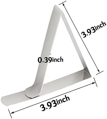 JANEMO 6 Pcs Table Cloth Clips, Adjustable Metal Tablecloth Clamps,Suitable for Family, Party, Restaurant, Picnic, Wedding, Camping and Dinner