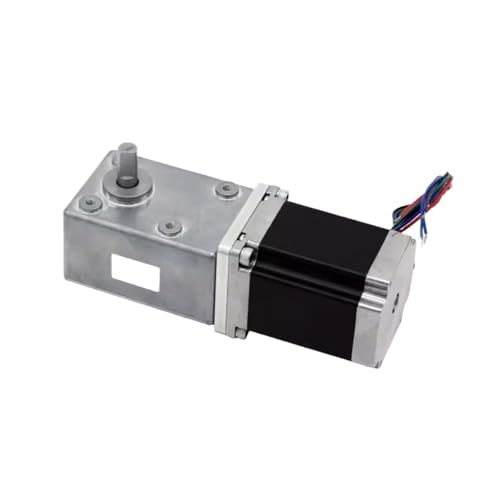 VSKXFDDB Motor Reductor de Tornillo sin Fin, 250 kg.cm 57 Engranaje Paso a Paso Engranaje de ángulo Recto Caja de Engranajes Completamente metálica Motor de Alto par (1 a 545)