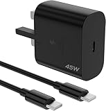 KP TECHNOLOGY 45W Super Fast Charger for Nokia G42 / G22 / G60 / C32 / G11 / XR21 / XR20 / X30 / X20 / X10 / G21 / G50 / G20 / G10 / Nokia 8.3/5.3/3.4/5.4/7.2 (BLACK)