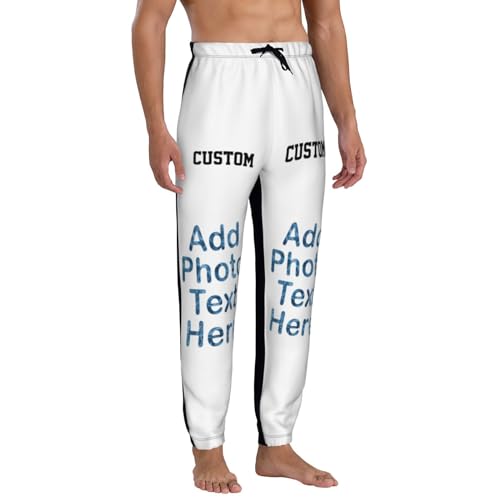 Personalized Face Photo Print Sweatpants for Men, Add Your Picture Design Joggers Pants Casual Pants, Athletic Pants3