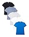 Produktbild Lower East Herren T-Shirt mit Rundhalsausschnitt, Schwarz/ Rauchblau/ Königsblau/ Hellgrau Melange/ Weiß (5er Pack), M