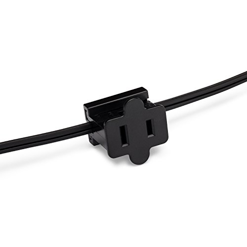 Top Brands Holiday Lighting Outlet Female Black in Line Pass Through Slip Plug, Zip Plug, Vampire Plug, Gilbert Plug, Slide Plug (25, SPT-1)