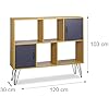 Relaxdays Kommode 80x80x40 Cm - 2 Türen Mit Rattanoptik, Sideboard Für Wohnzimmer & Küche