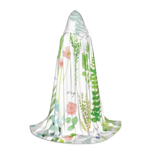 Cape à capuche imprimé jardin printanier douceur universelle