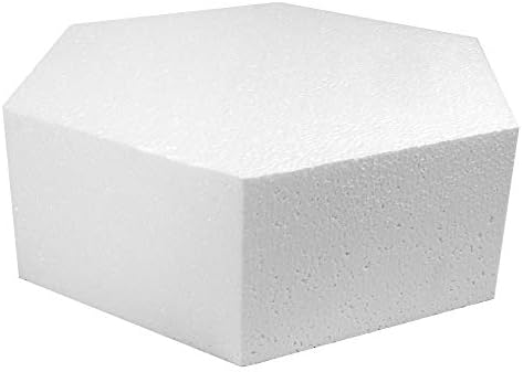 Hexagon Cake Dummy, Styrene - 15 Inch x 4 Inch High