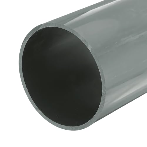 QUARKZMAN Tubo Redondo Rígido de PVC 147.6mm ID 160mm OD 20cm/8' de Longitud Gris Claro de Alto Impacto para Tuberías de Agua, Manualidades, Funda de Cable
