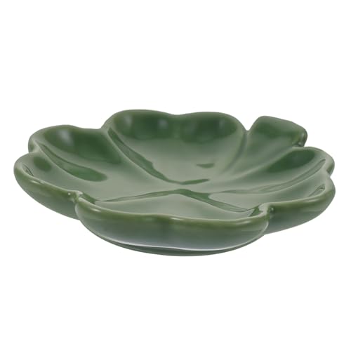 Hemobllo Plateau Bijoux Décoratif Céramique Forme Coupelle Rangement Bijoux et Clés Support Bague Élégant pour Organisation Maison Plat Polyvalent pour Bureau ou Chambre