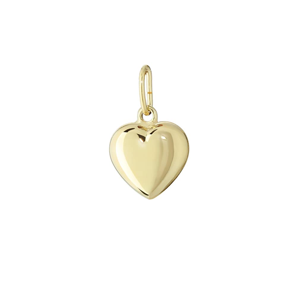 NKlaus Herz Anhänger Gold - Kettenanhänger Echtgold Damen und Mädchen - Herzanhaenger Echt Gelbgold 333er oder 375 585 750 - Hochglanzpoliert Goldanhänger 6,5X6,3mm
