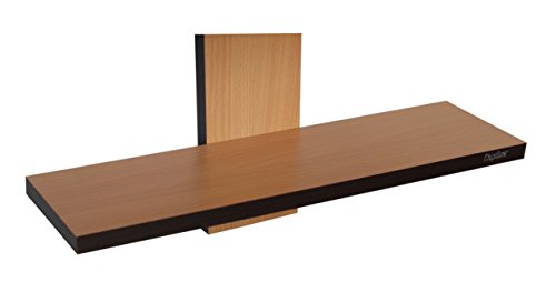 Image of Captiver Batten Engineered Wood Wall Mounted Home Decorative Shelf Racks Stands (Beech) Home Living Room Kitchen Office Multipurpose Display Bookshelf Bookshelves Bookends