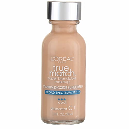 LOreal Paris True Match Super Blendable Makeup, Alabaster [C1] 1 oz (Pack of 2)
