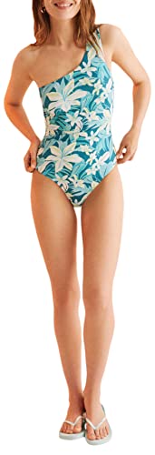 Women'secret Bañador asimétrico Parte Superior de Bikini, Estampado Verde, S para Mujer