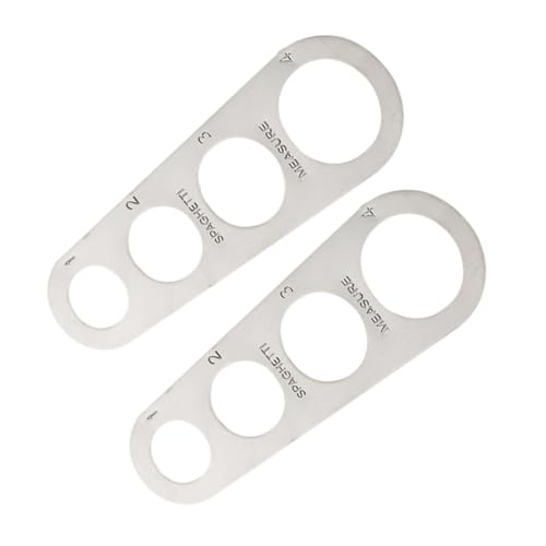 Zerodeko 2piezas Cinta Métrica Para Pasta De Acero Inoxidable Herramienta Para Medir Porciones De Pasta Utensilio De Cocina Para Medir Medidor De Espaguetis Para Control De Porciones