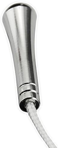 NewZC Light Pull Cord Teardrop Extension With Cord Connector 150cm Long Bathroom Toilet Switch Chrome Plated Ceiling Fan Light Pull Cord