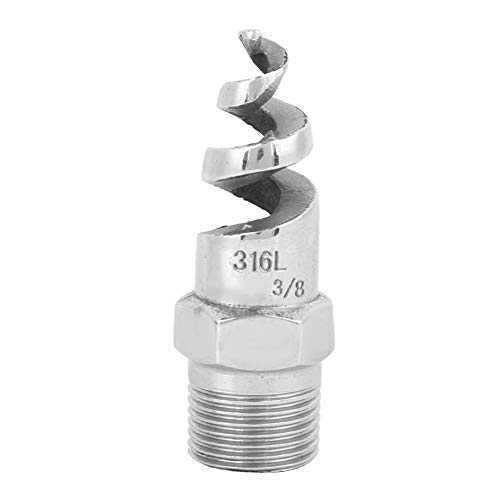 Anti Clogging Stainless Steel Male Thread Spiral Nozzle Compact Structure, Tangent Collisions for Maximum Flowing (G3/8 DN10)