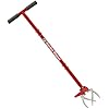 Garden Weasel Claw Pro Garden Tiller and Cultivator Tool Twist-Action Soil Loosener with Adjustable Carbon Steel Tines, Ergonomic Handle, and Footplate Latest Model 91334-3