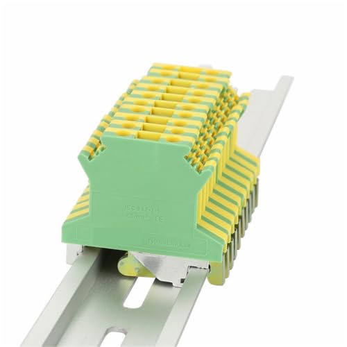 Bloque terminal de tierra USLKG2.5 para carril DIN conector protector modular eléctrico de tornillo