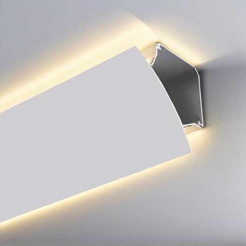 Iluminación de borde de techo sin obras usando moldura LED moderna 2