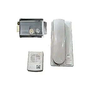 NAVKAR SYSTEMS Audio Door Phone Security System for Villa Along with Electronic Door Lock, Door Lock System Open by Audio Door Phone,one to one intercom, Phone with Door Lock