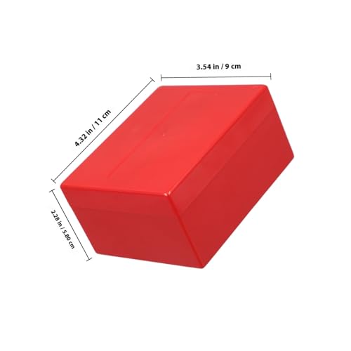 Caja plástica roja para almacenamiento de monedas con tapa de rosca miniatura 2