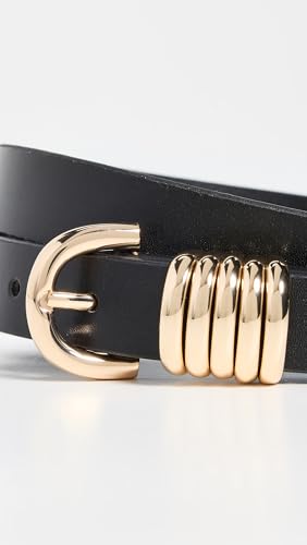 Black 5-Ring Slim Belt4
