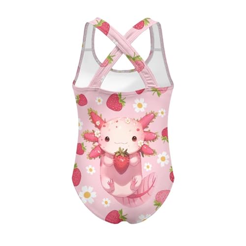 Image of Girls One Piece Swimsuit Teens Cross Back Summer Beach Wear for 5-14Y
