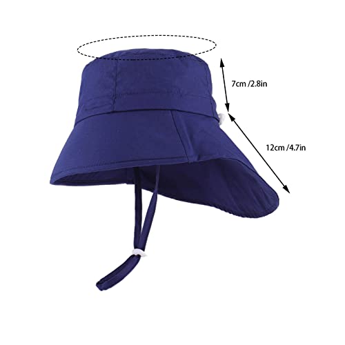 Kids Sun Hat for Boy Girl with Neck Flap Beach Hats Summer UV Protection Outdoor Bucket Hats Adjustable Cotton Hat4